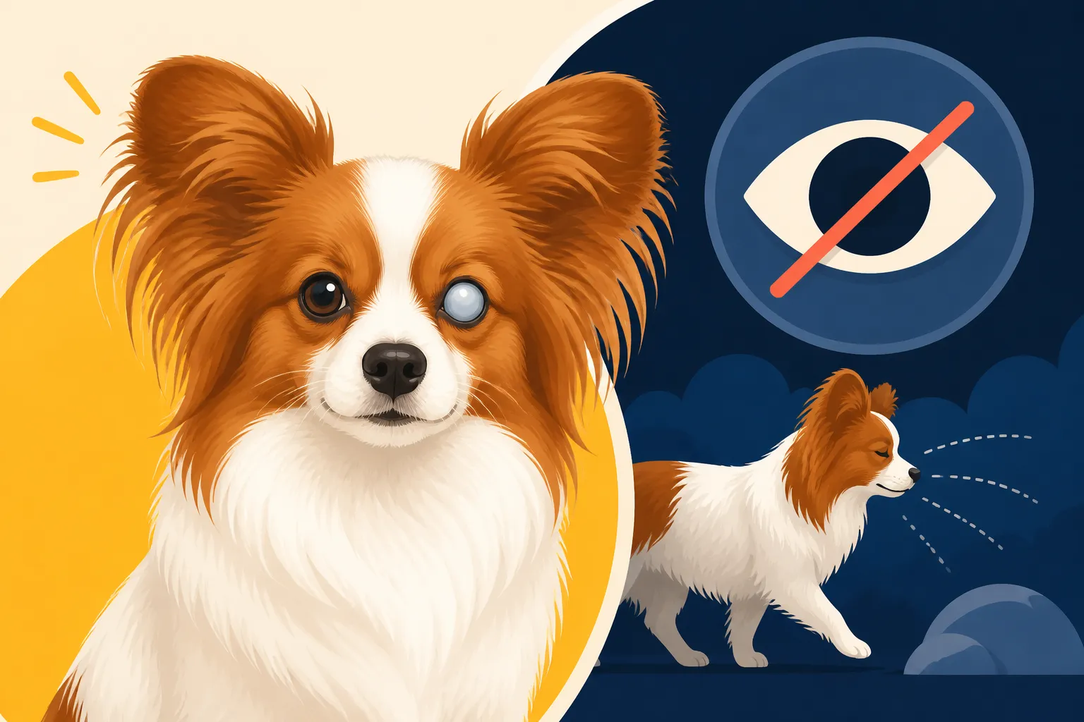 Whether a Papillon With PRA Goes Fully Blind