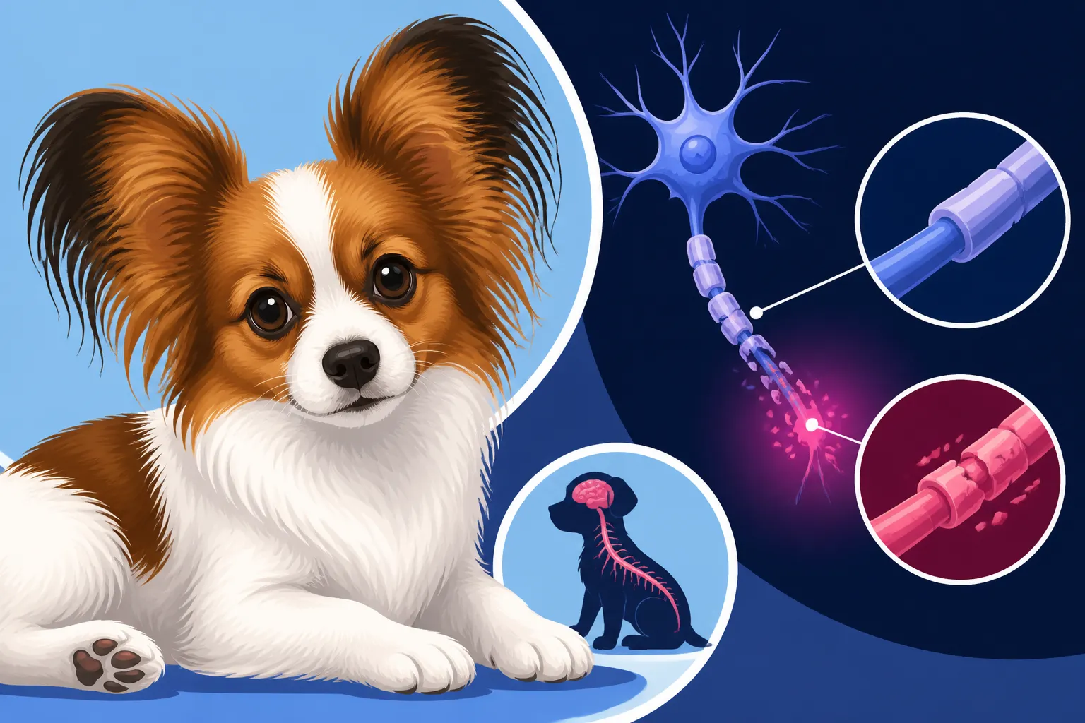 Neuroaxonal Dystrophy in a Papillon Puppy