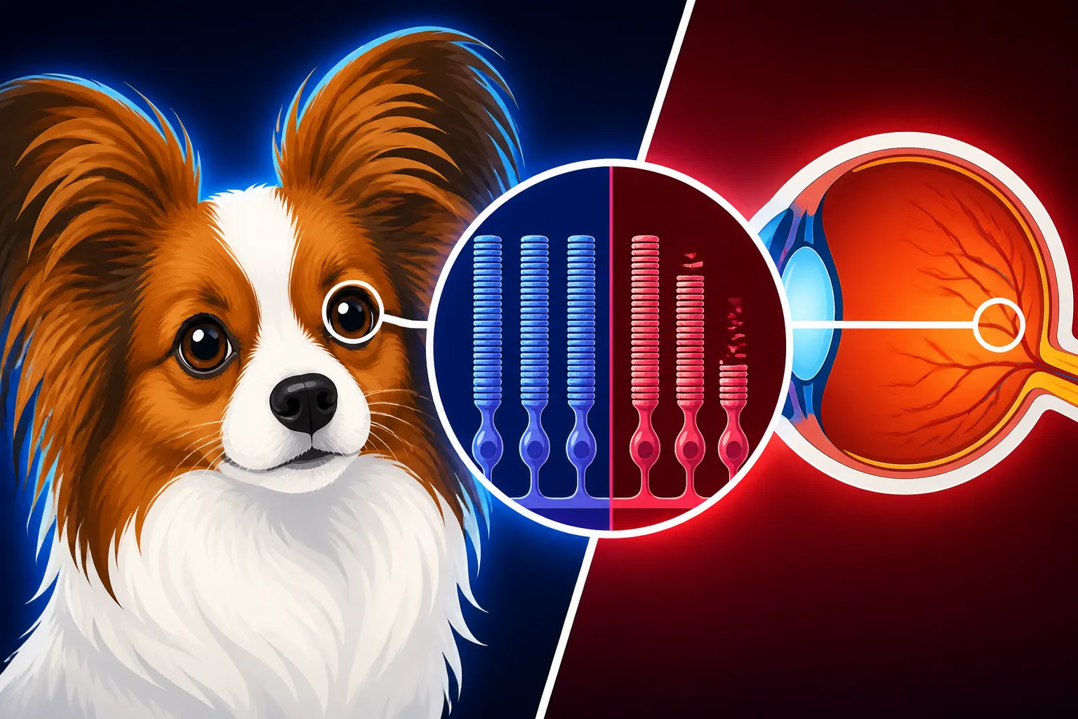 What the CNGB1 Frameshift Does to a Papillon's Rods