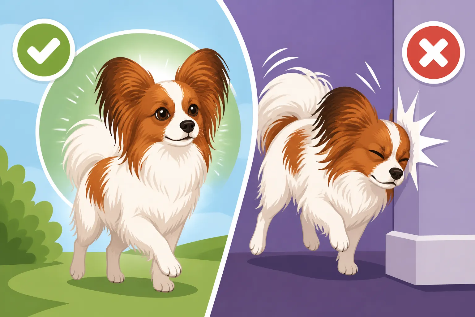 Whether a Papillon With PRA Bumps Into Things