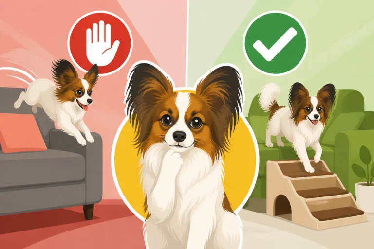 Whether a Papillon Should Be Stopped From Jumping Off Furniture