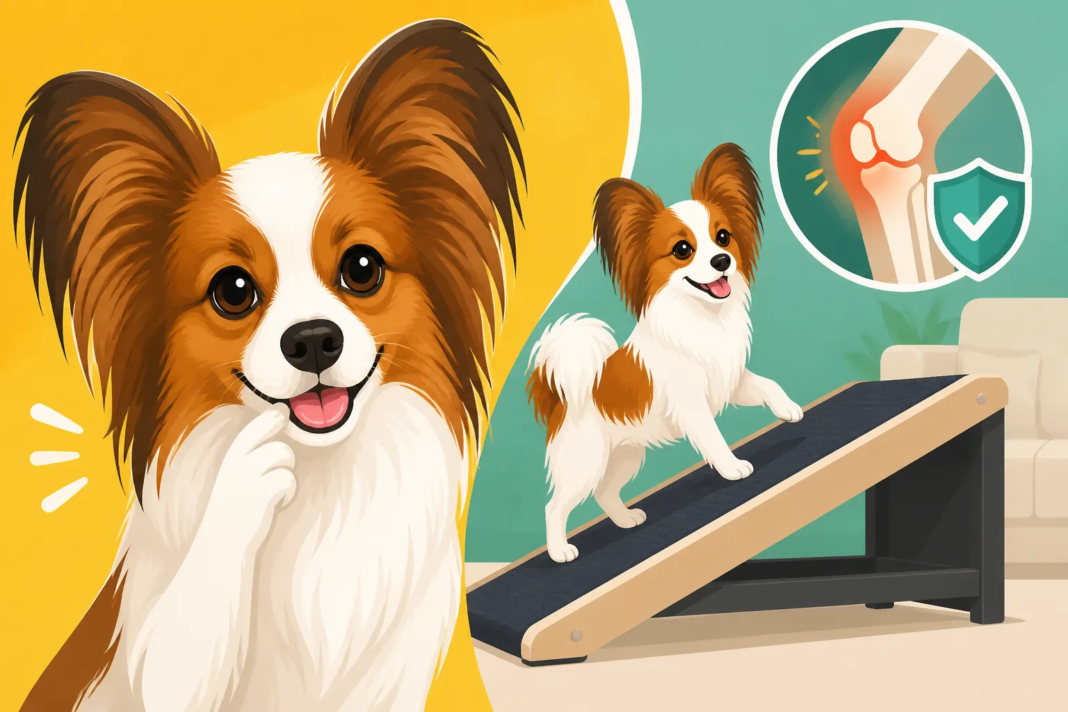 Whether Ramps Help a Papillon's Knees