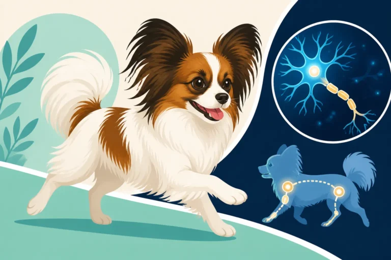 How a Papillon With Neuroaxonal Dystrophy Moves