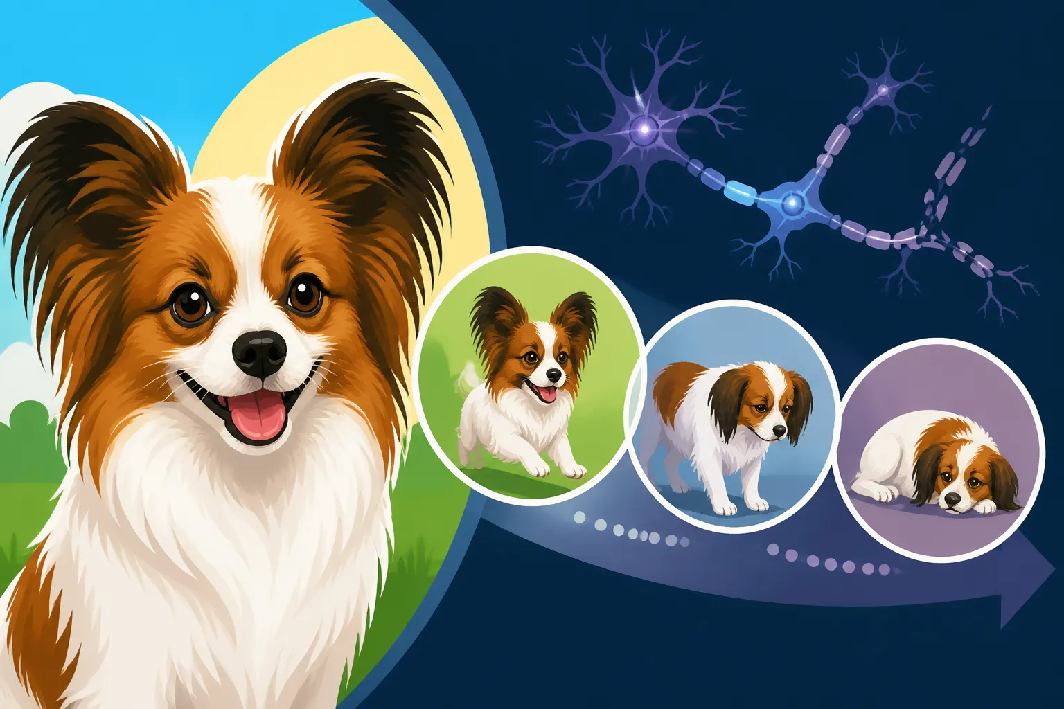 How Fast Neuroaxonal Dystrophy Progresses in a Papillon