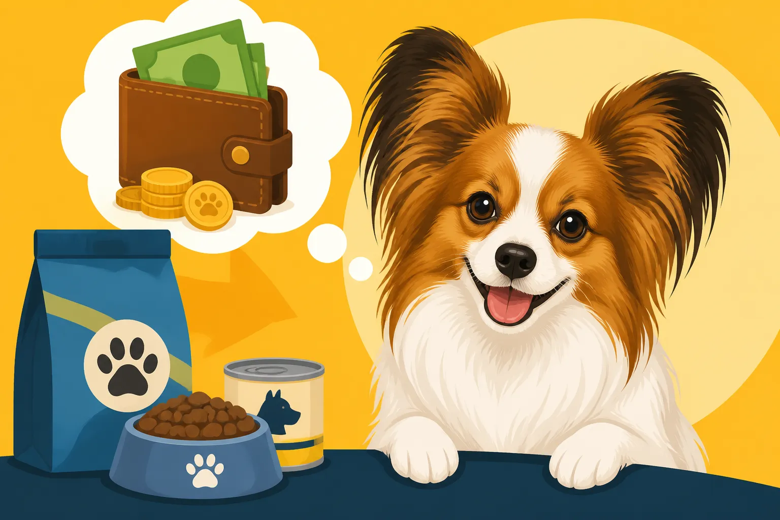 What a Papillon's Monthly Food Bill Runs