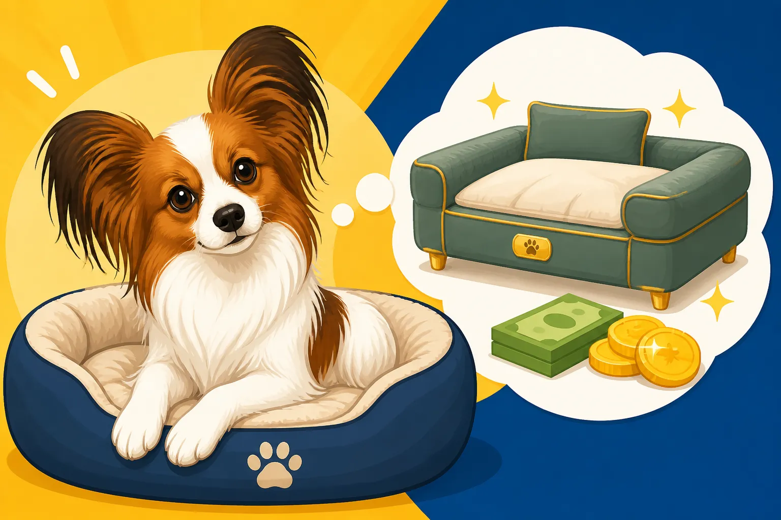 What a Bed for a Papillon Costs