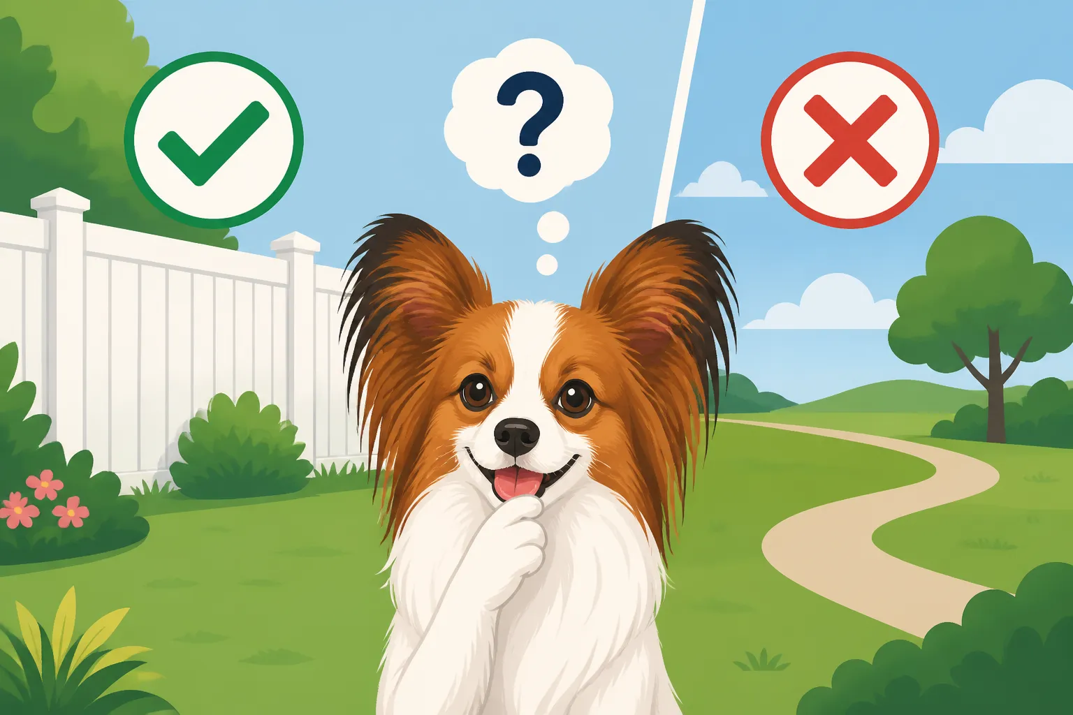 Whether a Papillon Needs a Fenced Yard