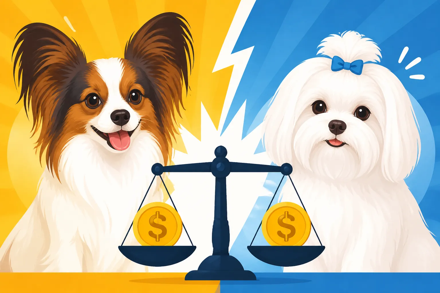 Whether a Papillon Costs More Than a Maltese