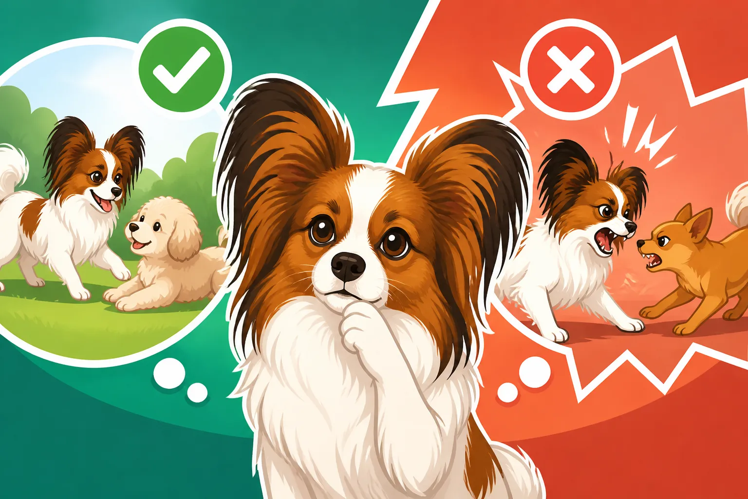 Whether a Papillon Picks Fights
