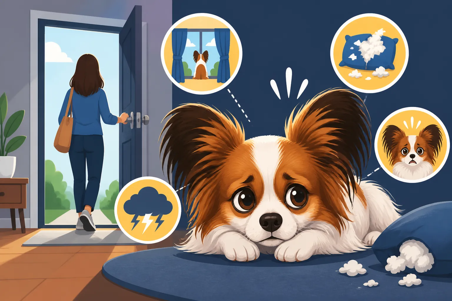 Signs a Papillon Has Separation Anxiety