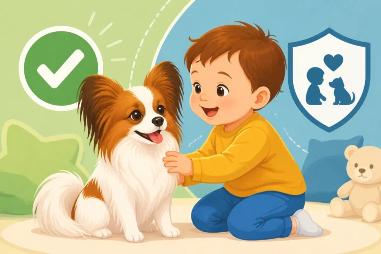 Whether a Papillon Is Safe With Toddlers