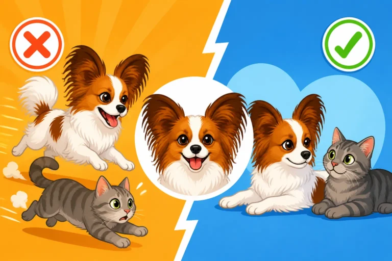 Whether a Papillon Chases Cats