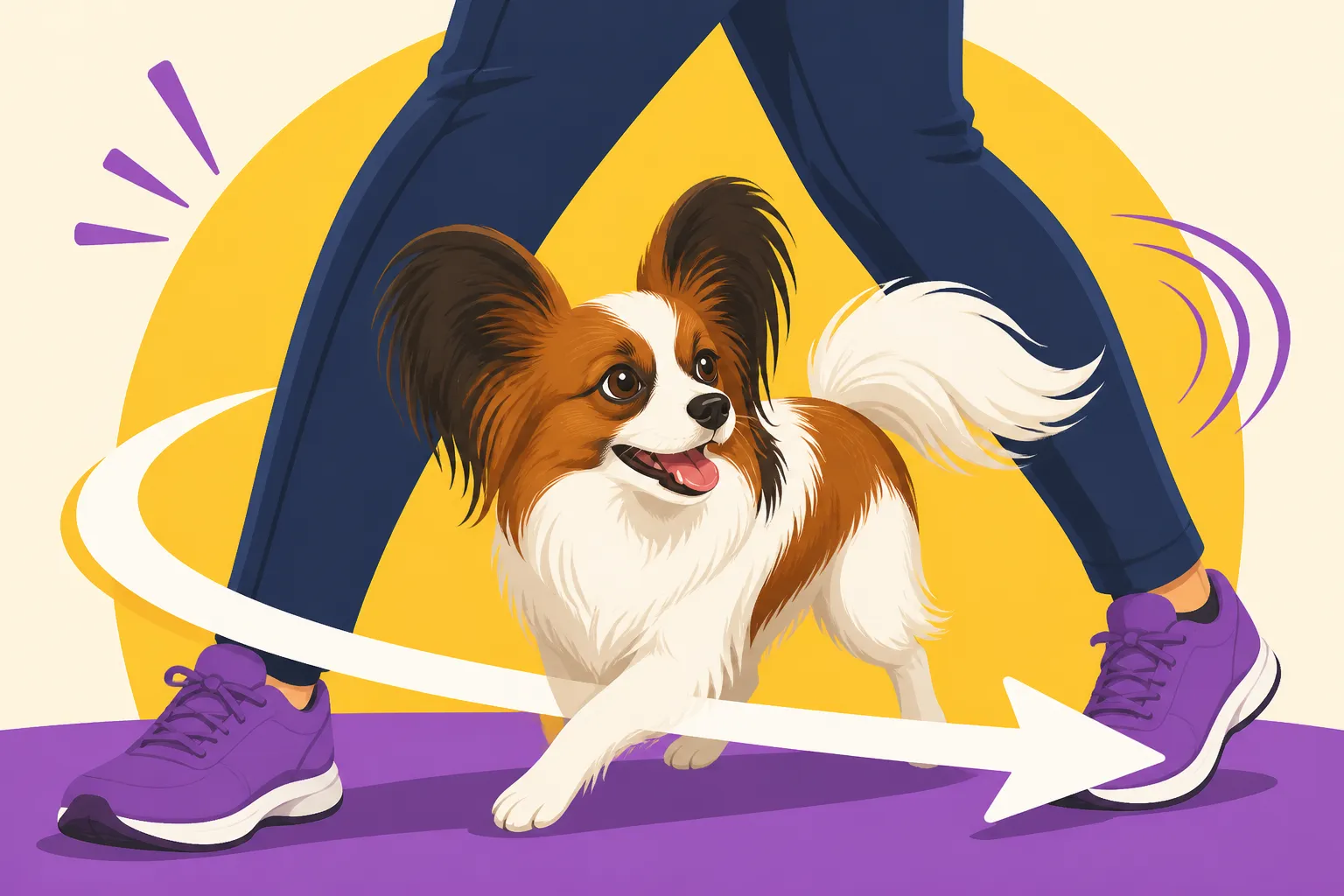 Teaching a Papillon to Weave Between Legs