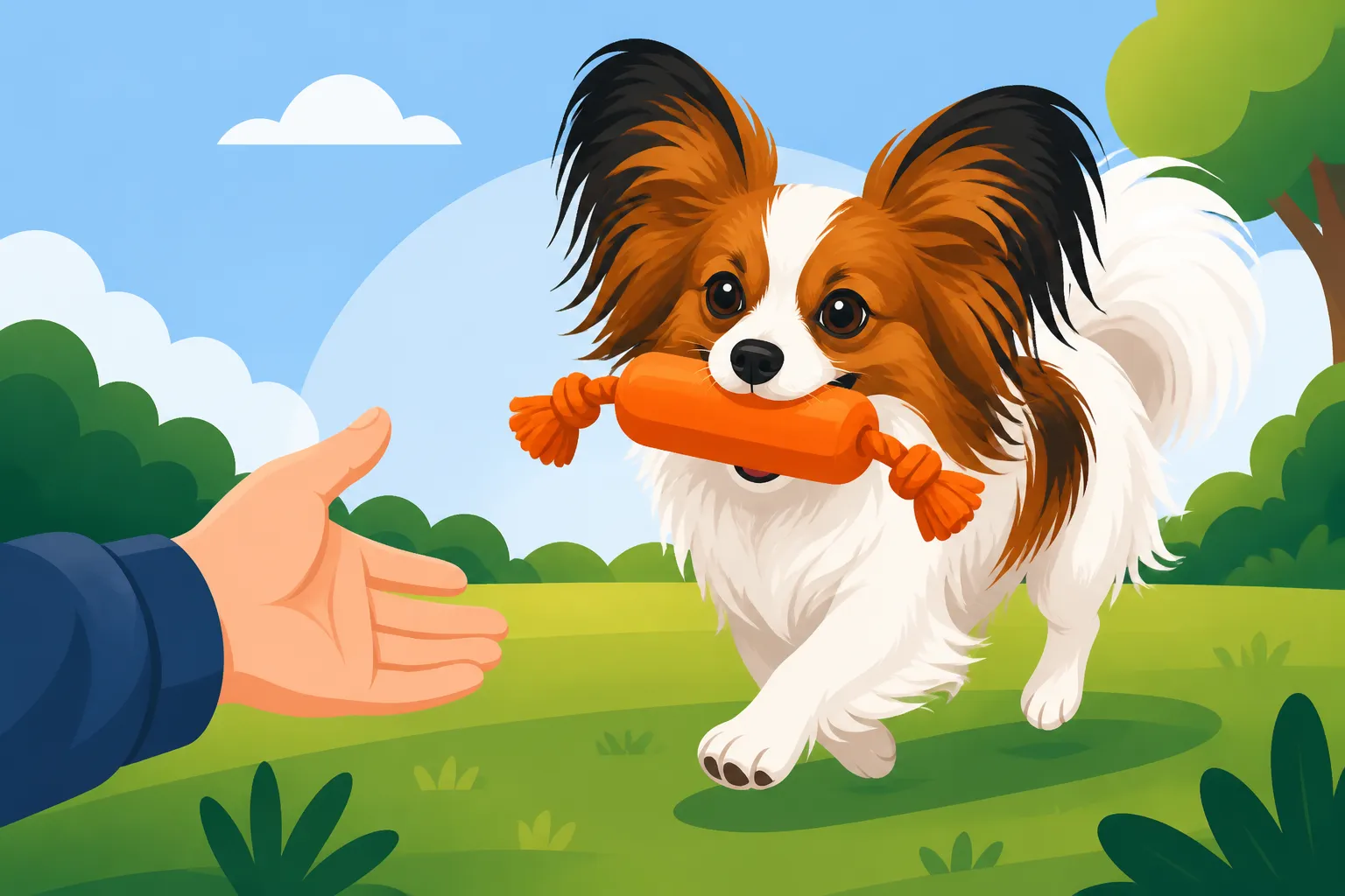 Teaching a Papillon to Retrieve