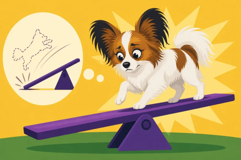 Whether the Teeter Frightens a Papillon