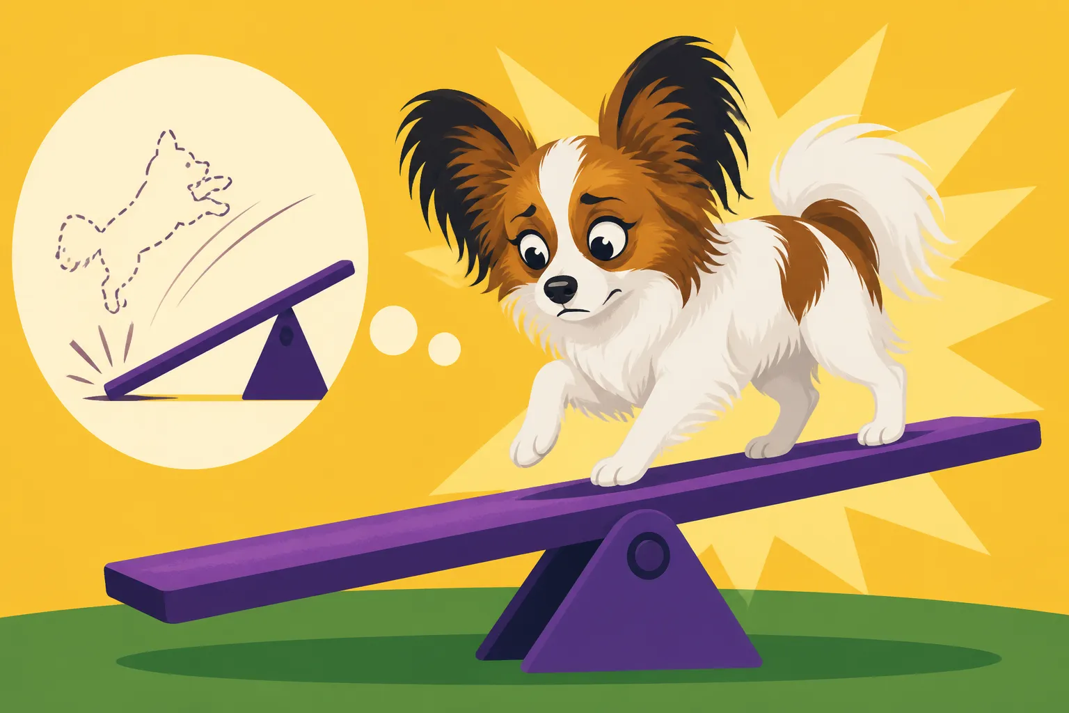 Whether the Teeter Frightens a Papillon