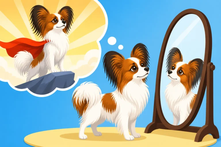 Whether a Papillon Knows It Is Small