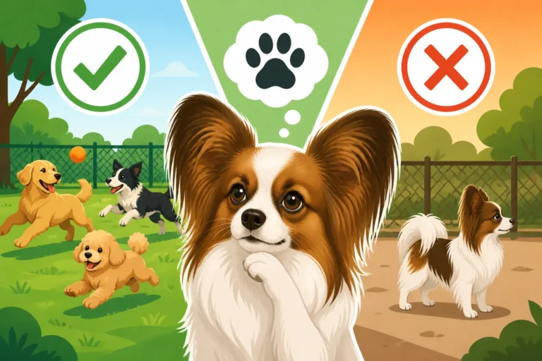 Whether a Dog Park Suits a Papillon