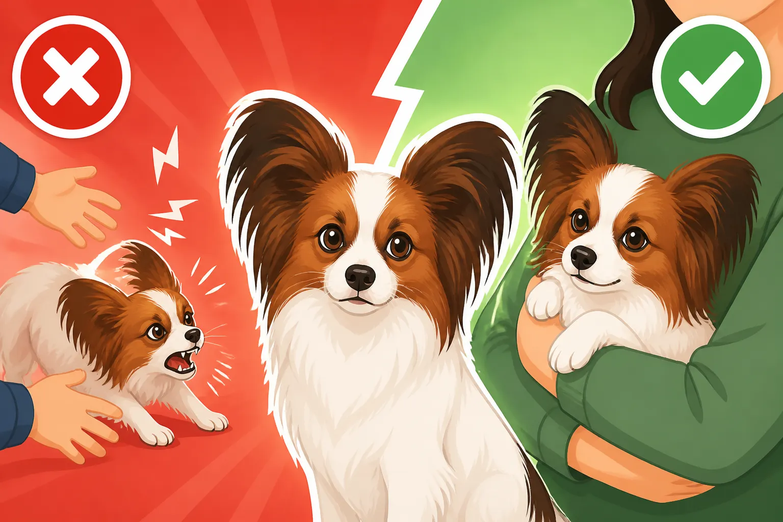 Whether a Papillon Should Be Picked Up When Threatened