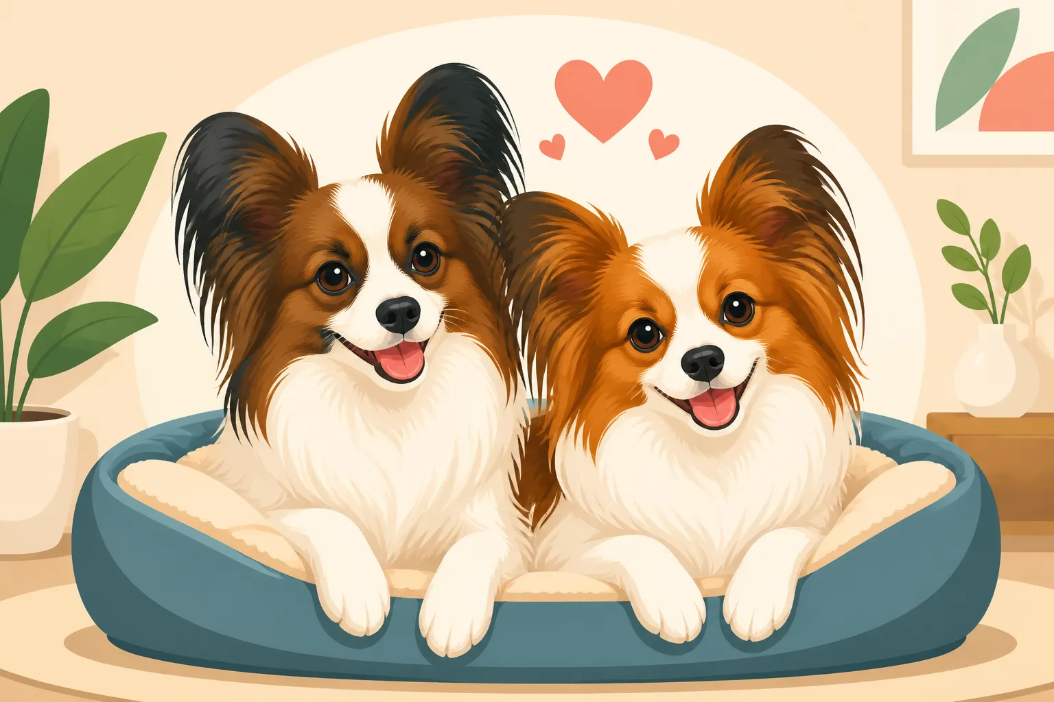 How Two Papillons Live Together