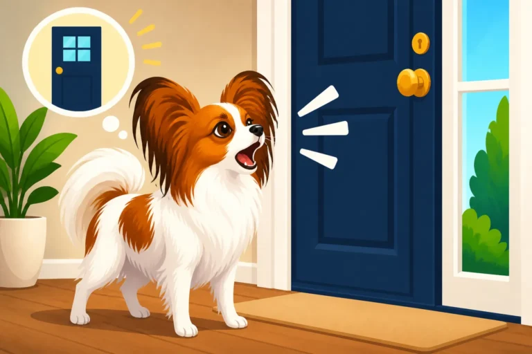 How a Papillon Announces the Door
