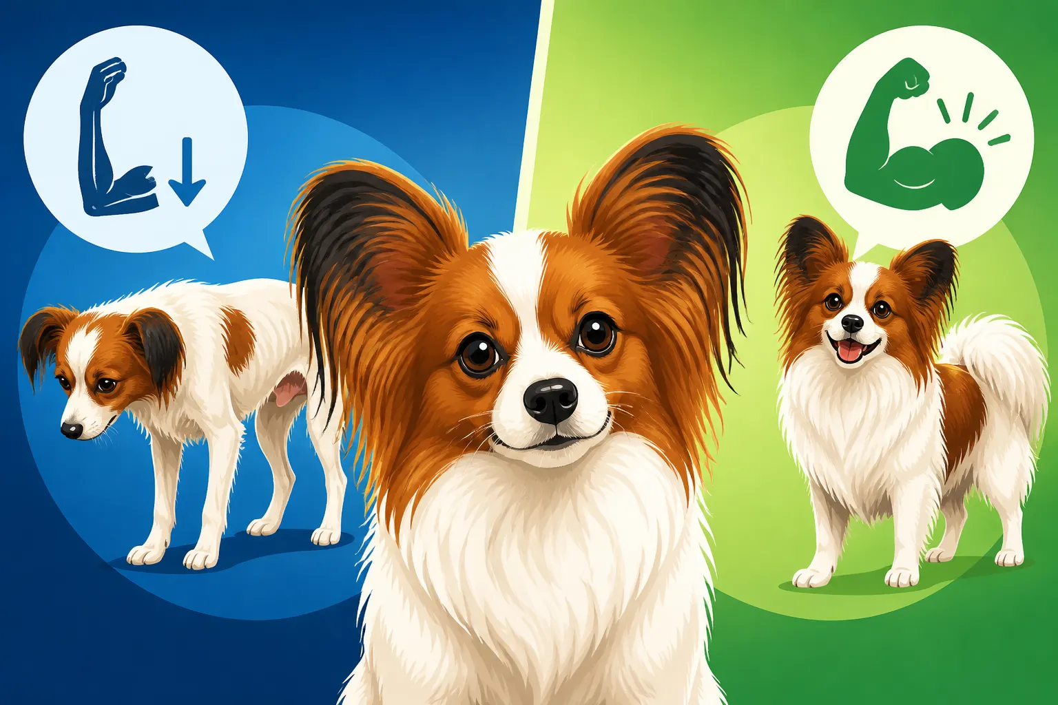 Whether an Old Papillon Loses Muscle
