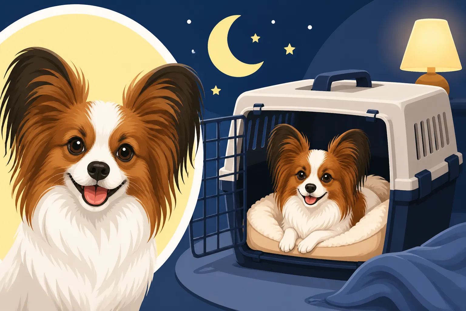 Crating a Papillon Overnight