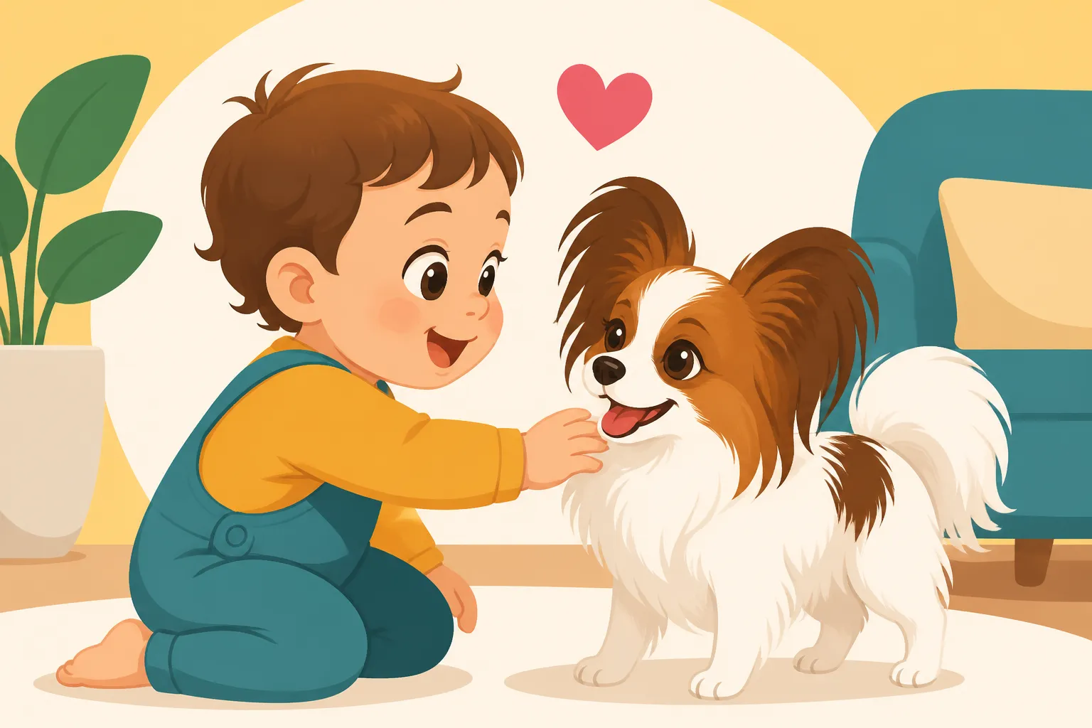 How a Papillon Handles a Toddler
