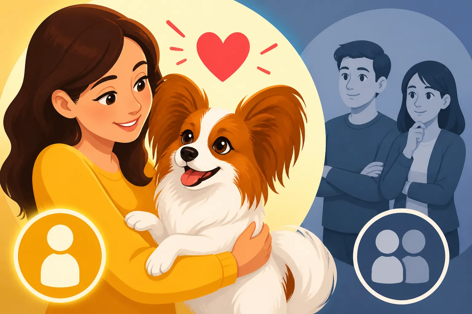 Whether a Papillon Bonds to One Person