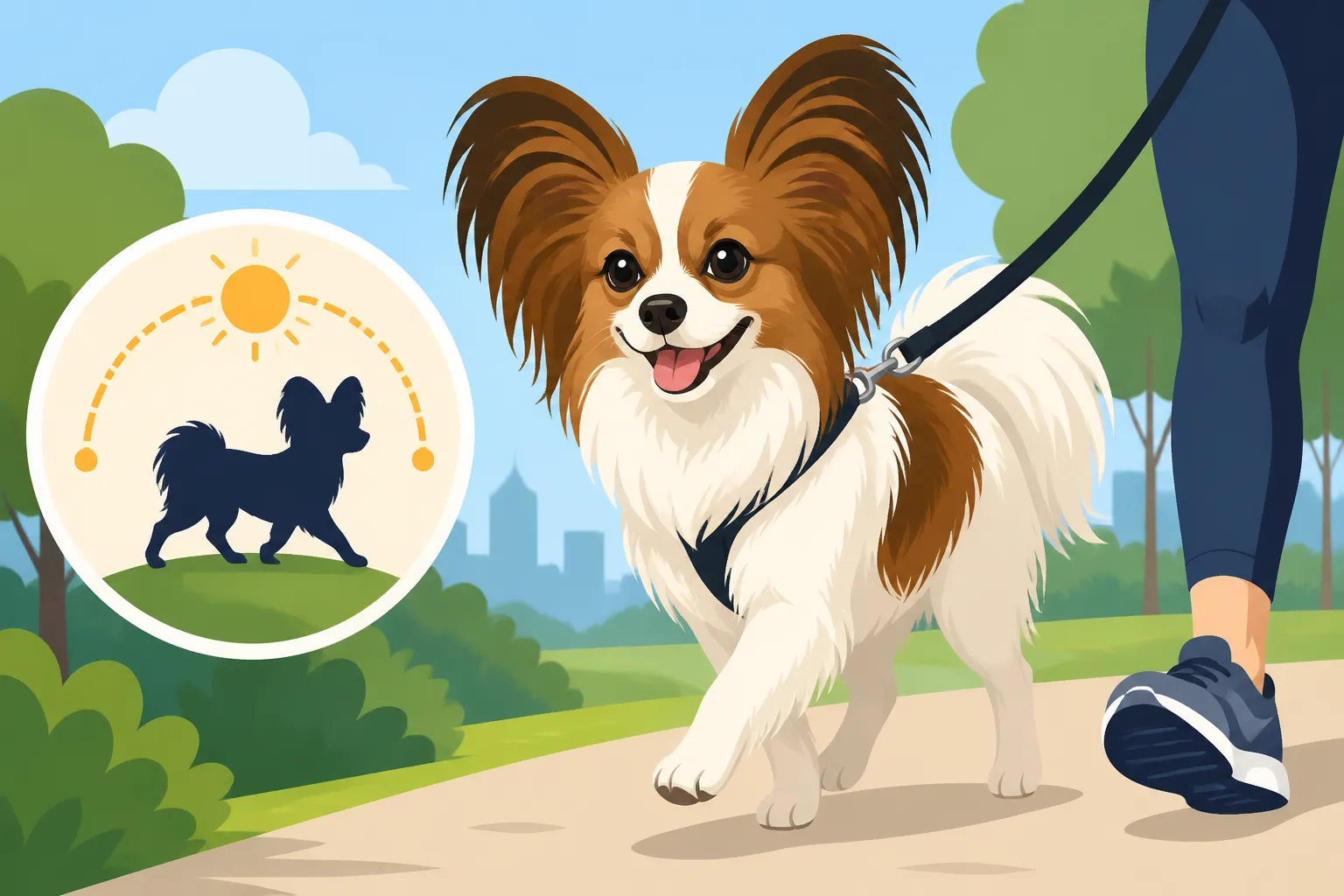 How Far a Papillon Should Walk Daily