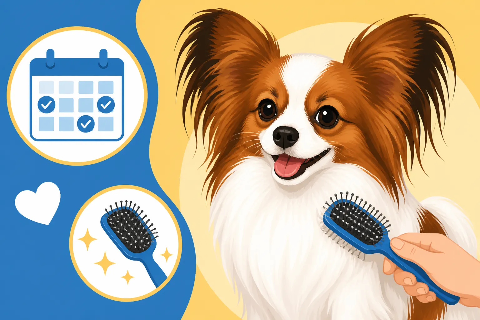How Often a Papillon Needs Brushing