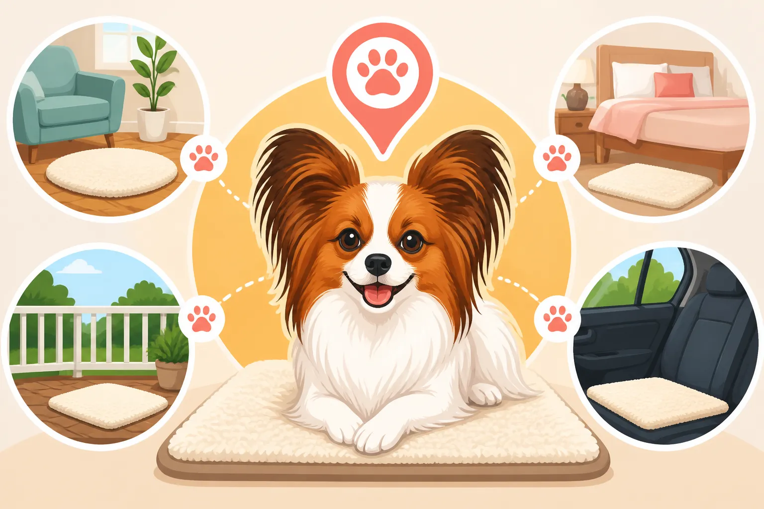 Where a Papillon Mats