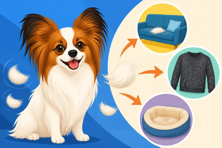 Where a Papillon's Shed Coat Actually Ends Up