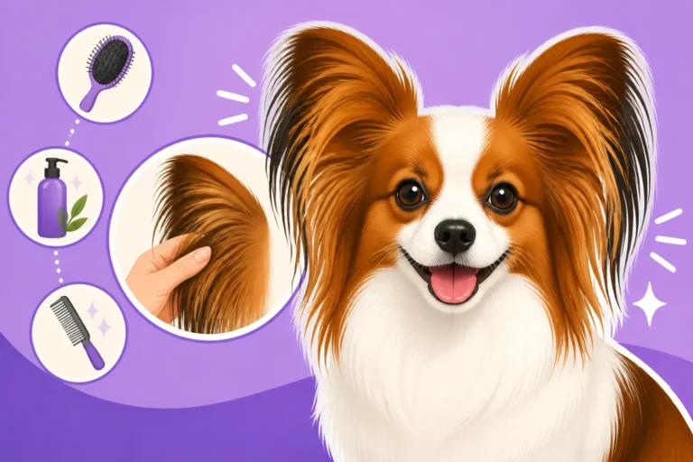 How to Keep a Papillon's Ear Fringe Full