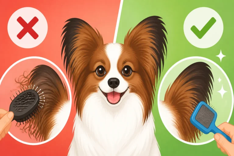 Whether a Papillon's Ears Should Be Brushed Separately
