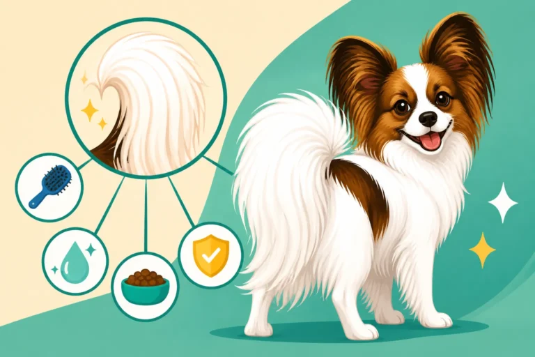 What a Papillon's Tail Plume Needs