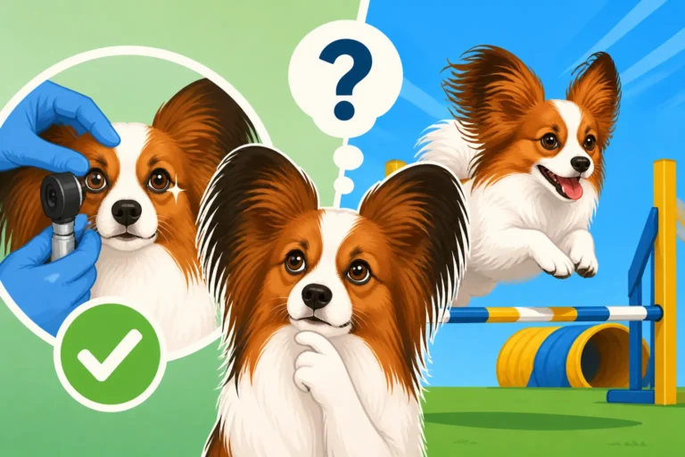 Whether a Papillon's Eyes Should Be Checked Before Agility