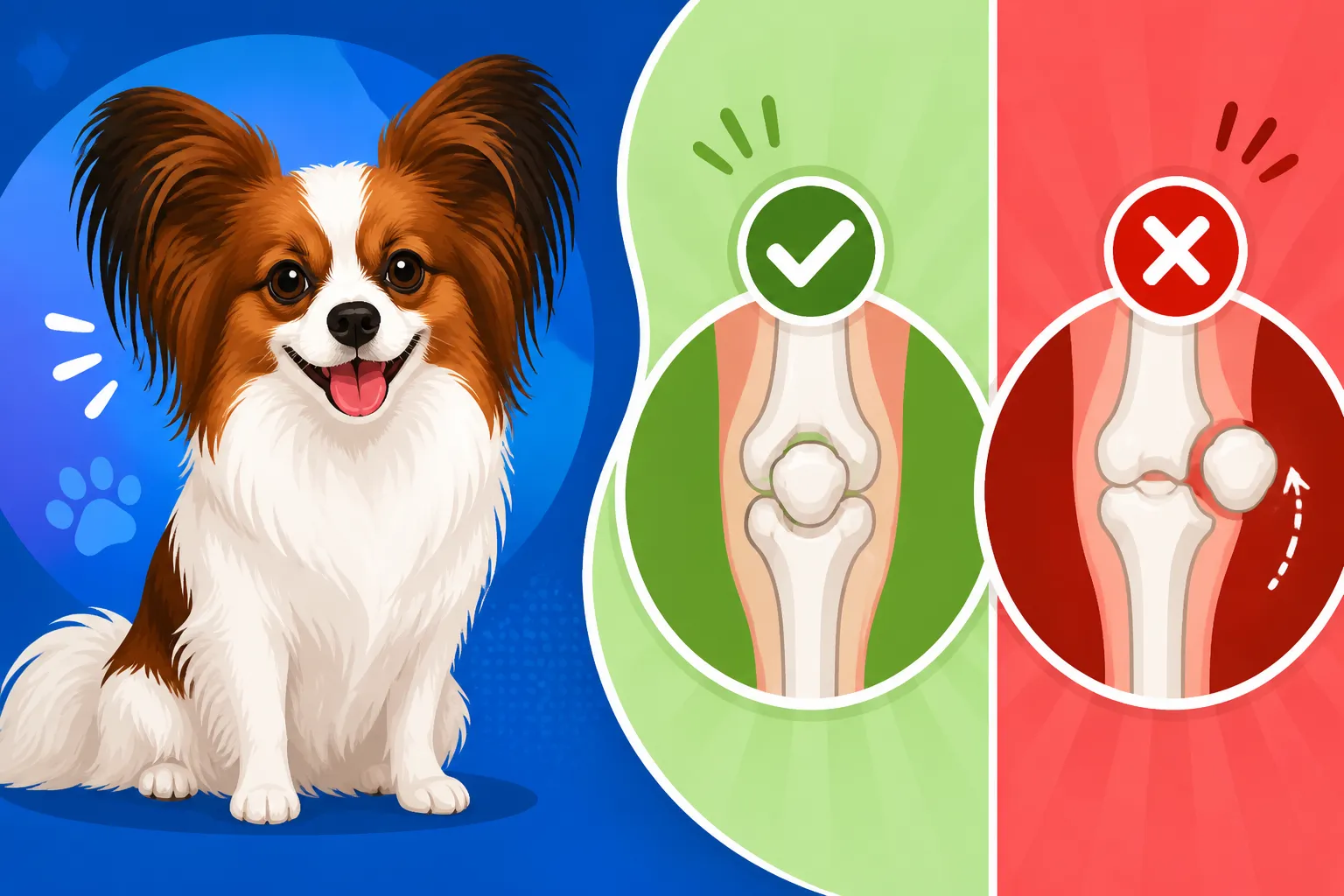 Whether Luxating Patella Is Excluded on a Papillon