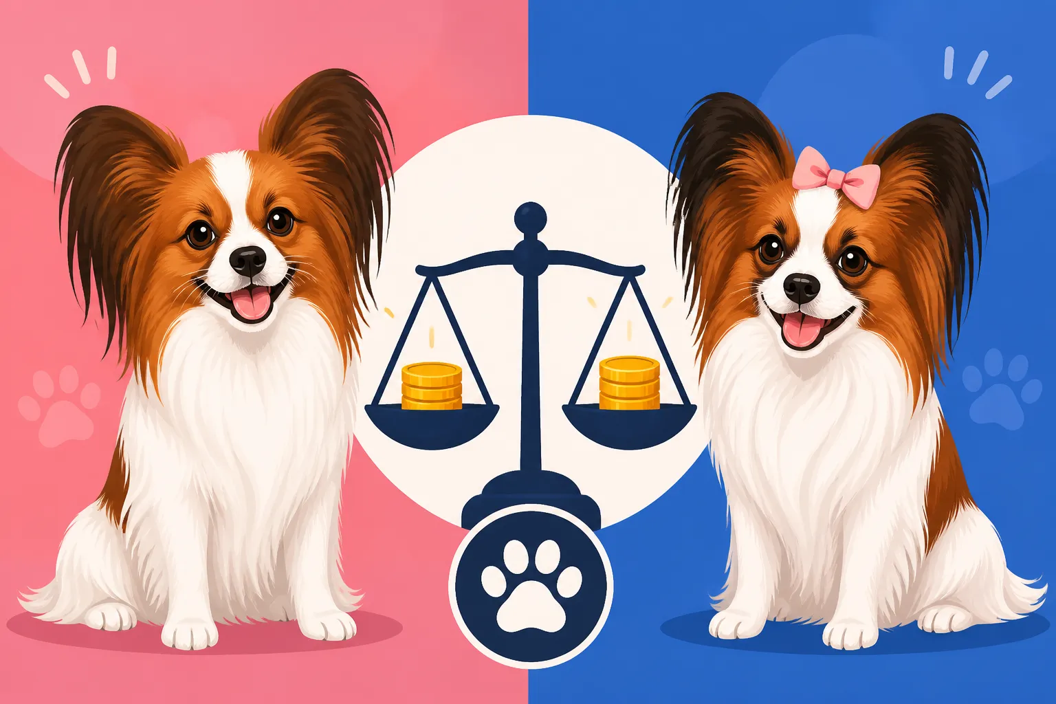 Whether Male and Female Papillons Cost the Same