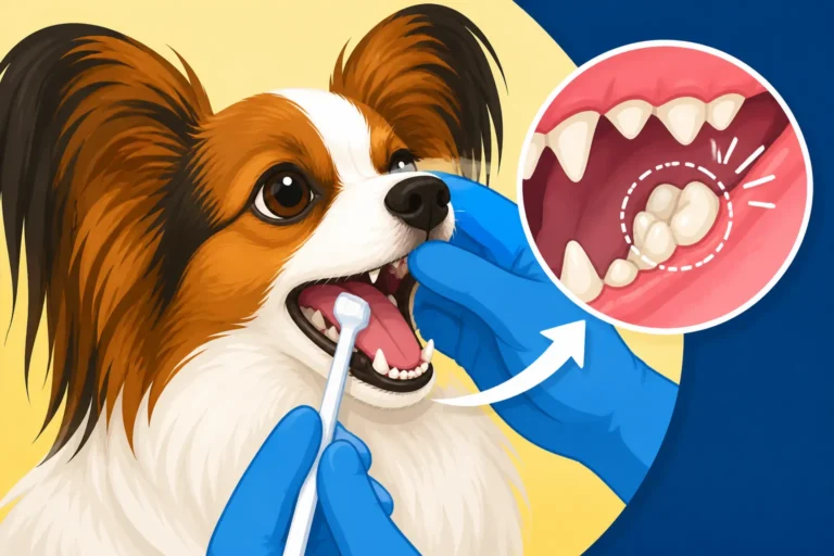 How to Reach a Papillon's Back Teeth