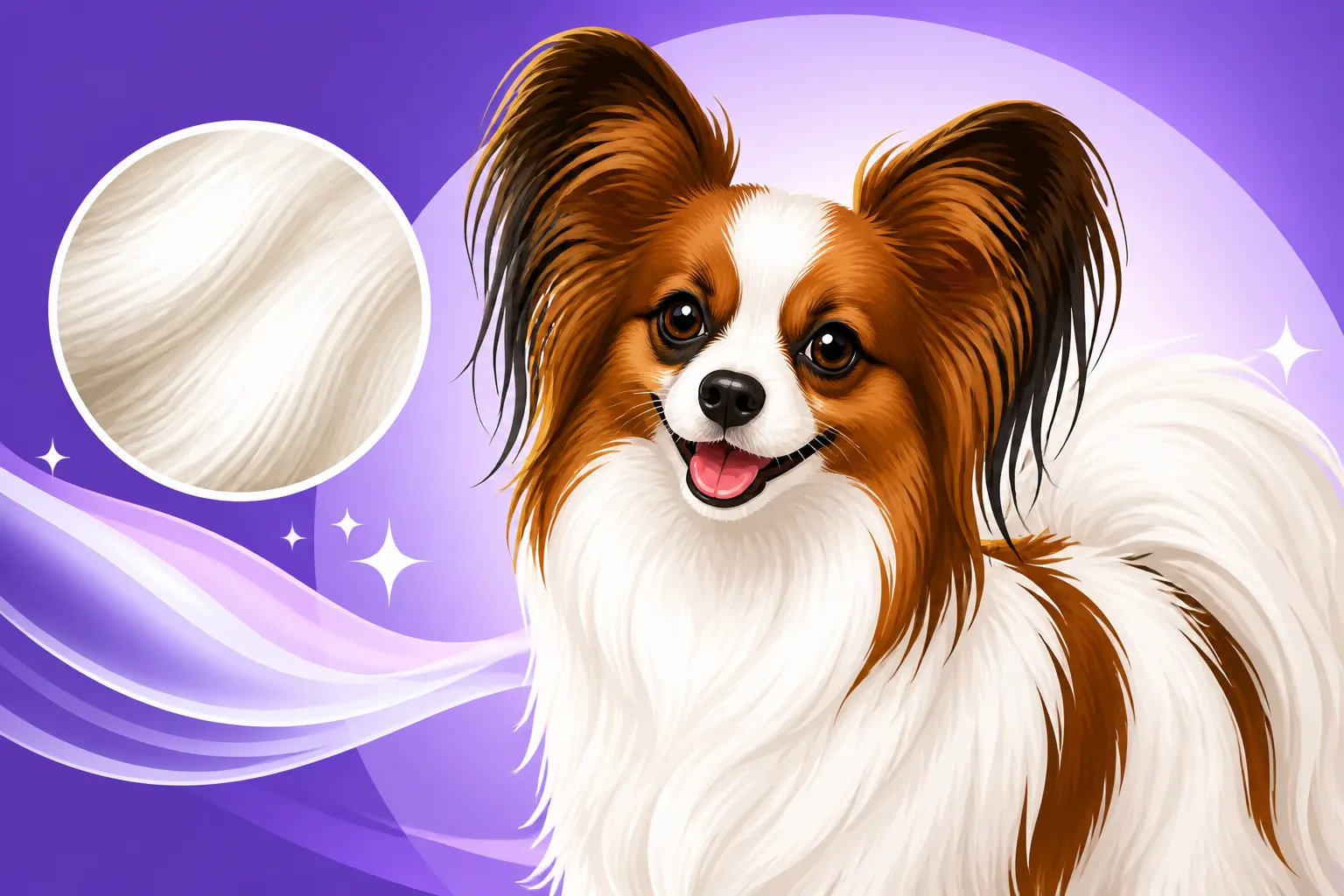 Why a Papillon's Coat Is Called Silky