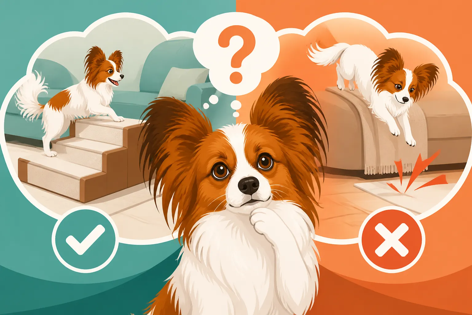 Whether an Aging Papillon Needs Steps Everywhere