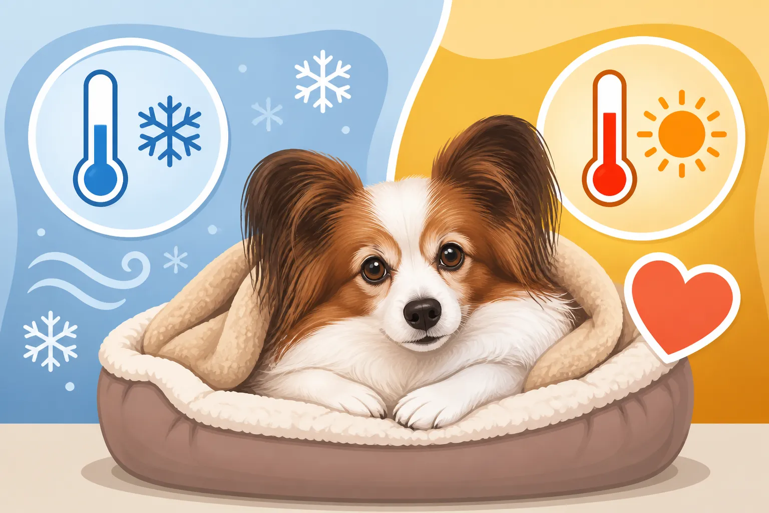 Whether an Aging Papillon Needs a Warmer Bed