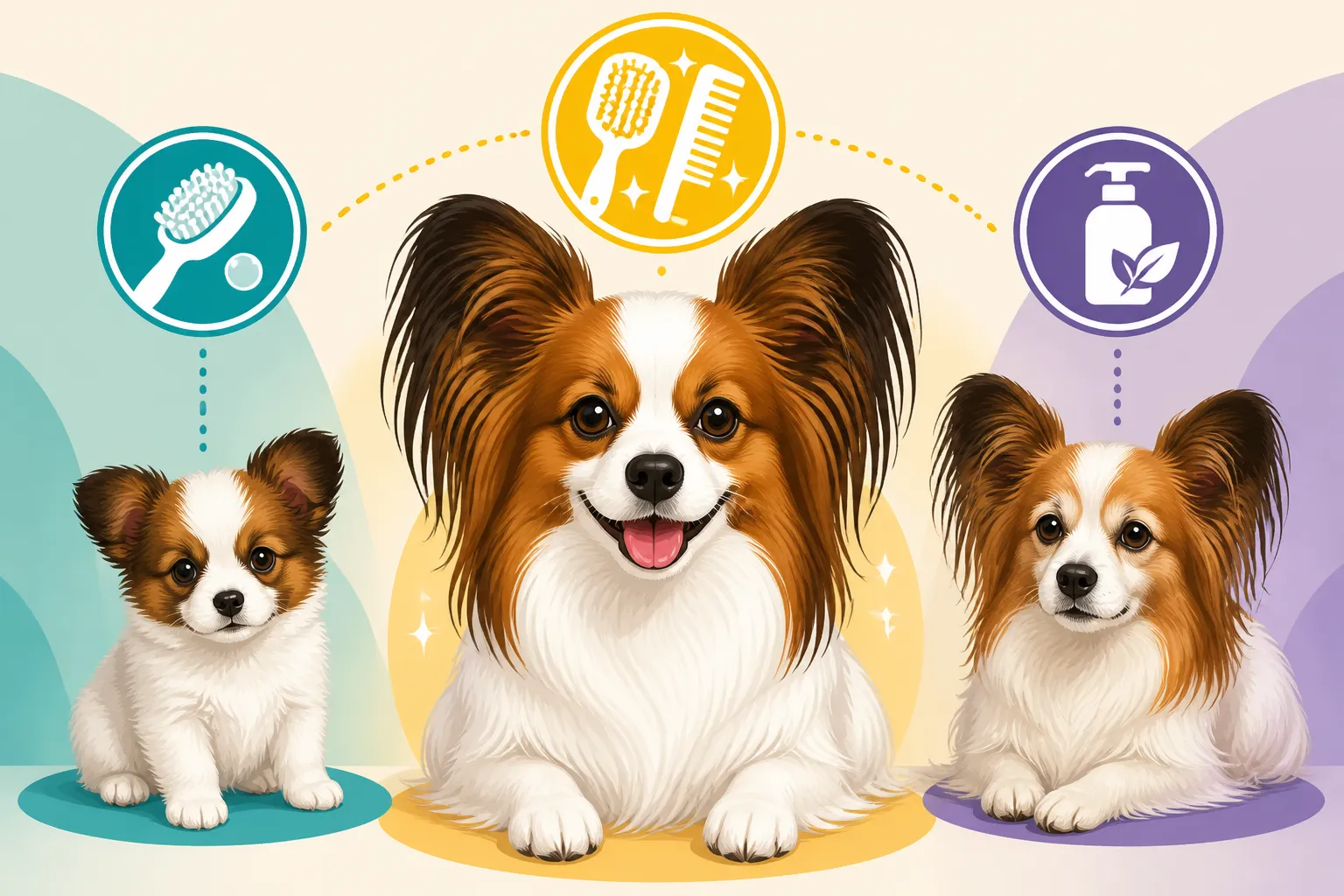 What a Papillon's Coat Needs at Each Age