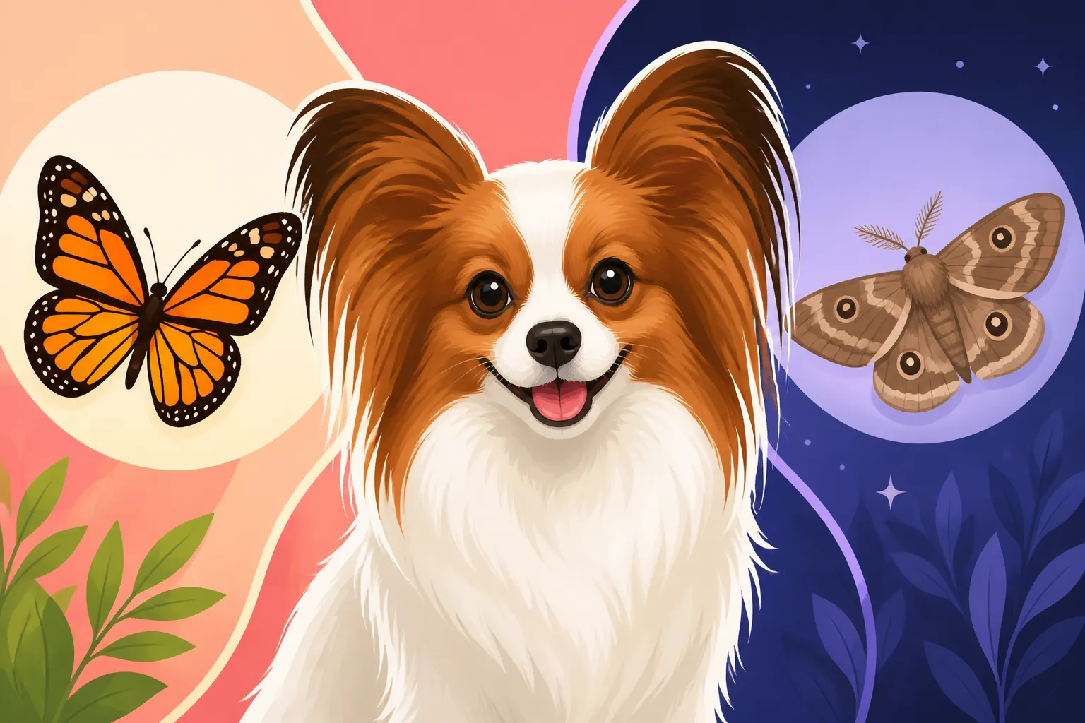 Papillon Means Butterfly and Phalene Means Moth