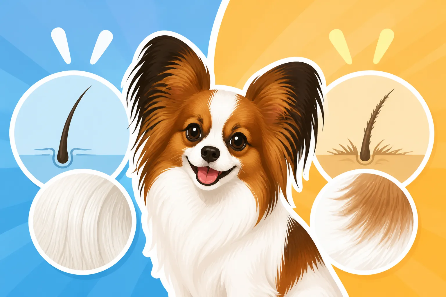 Whether a Papillon's Coat Is Hair or Fur