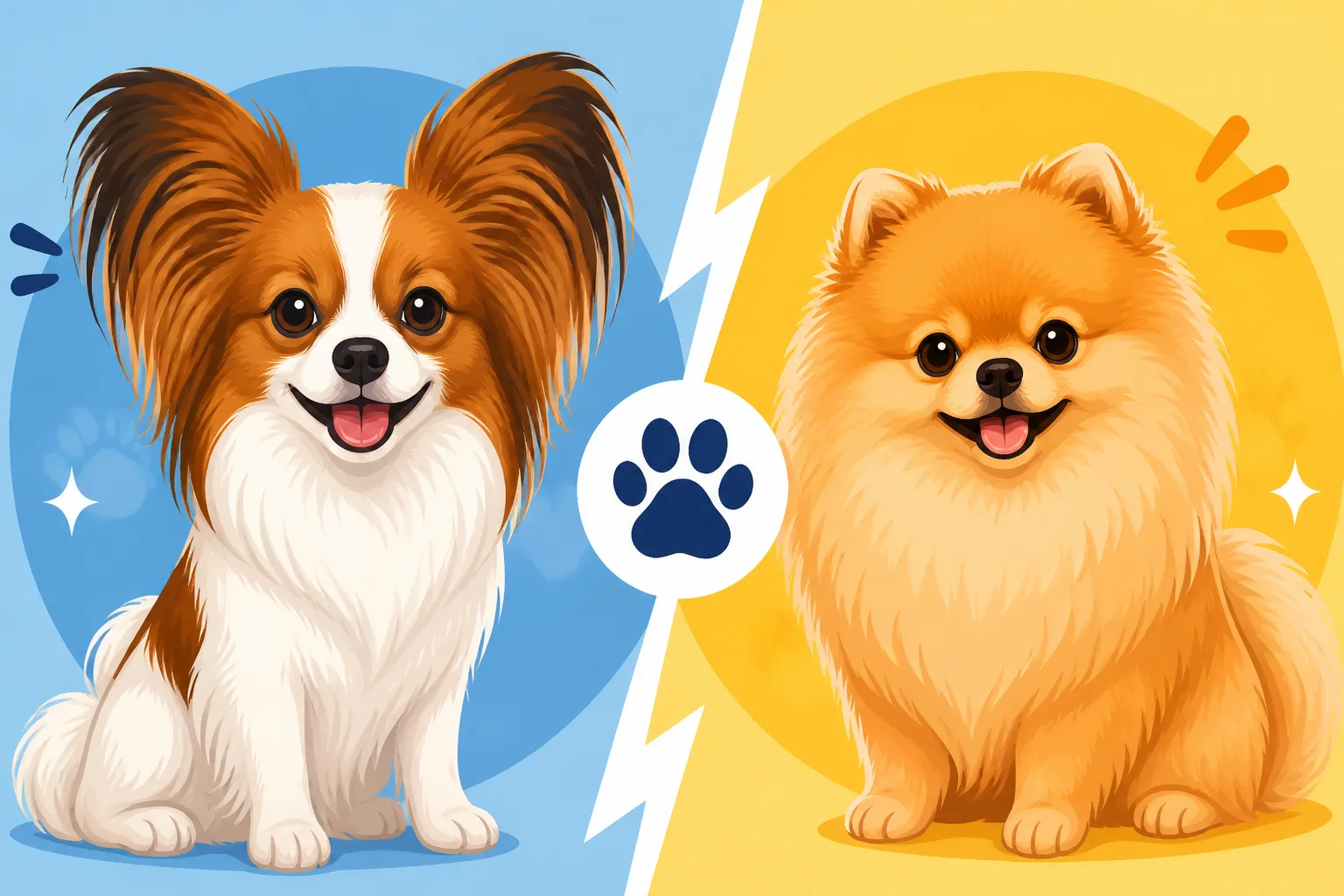 How a Papillon Differs From a Pomeranian