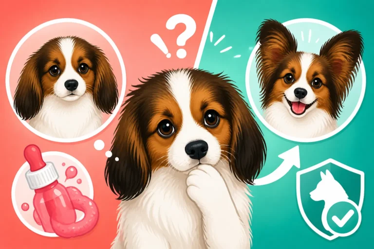 Whether Teething Drops a Papillon Puppy's Ears