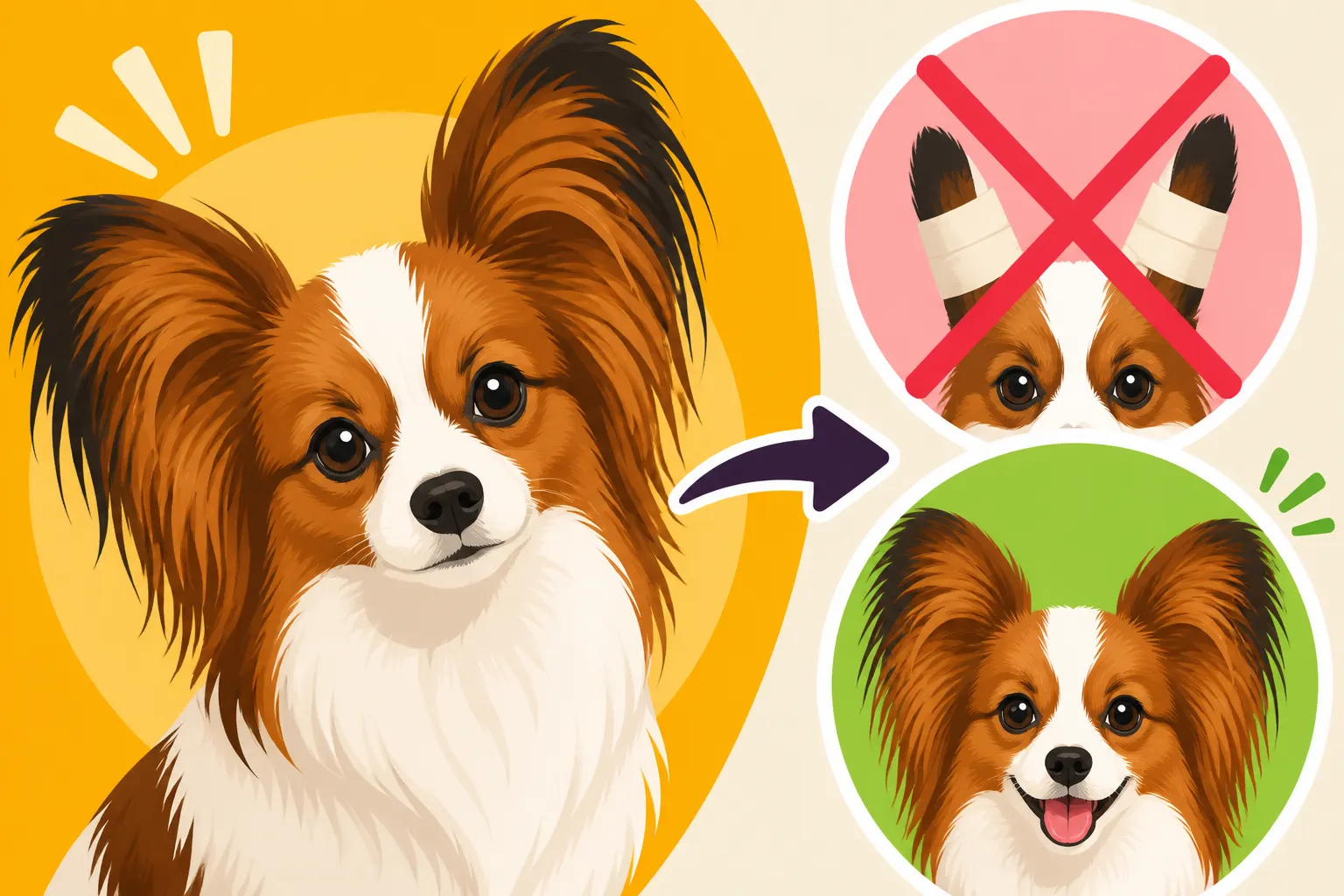 Whether a Papillon's Ears Can Be Taped Up