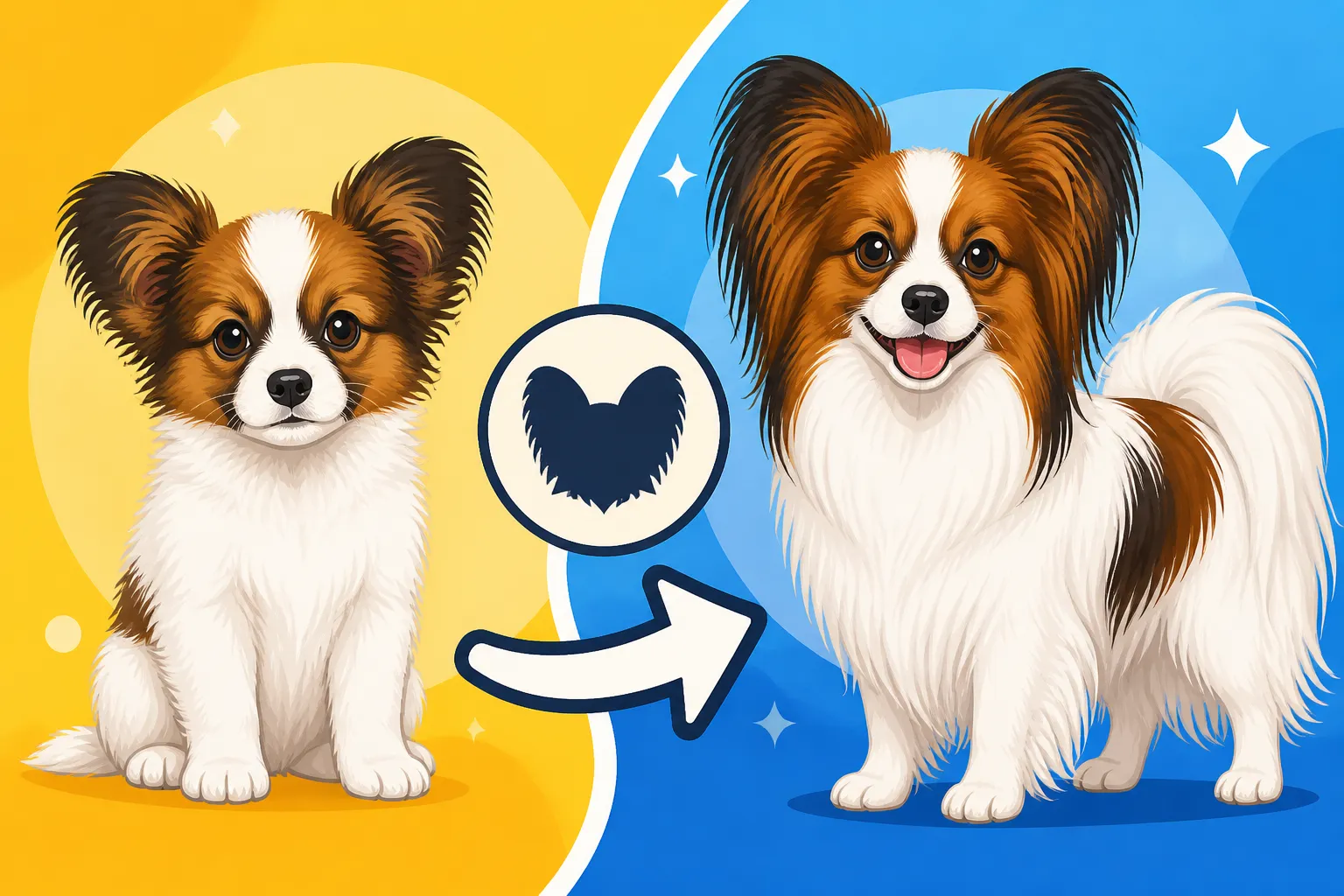 Whether a Papillon's Coat Changes at a Year